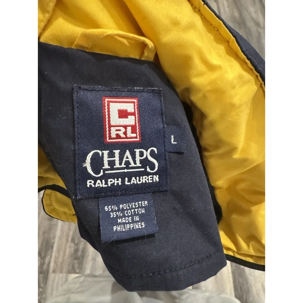Vintage 90s Chaps Ralph Lauren Anorak Jacket Mens Large Navy Sailing Pullover